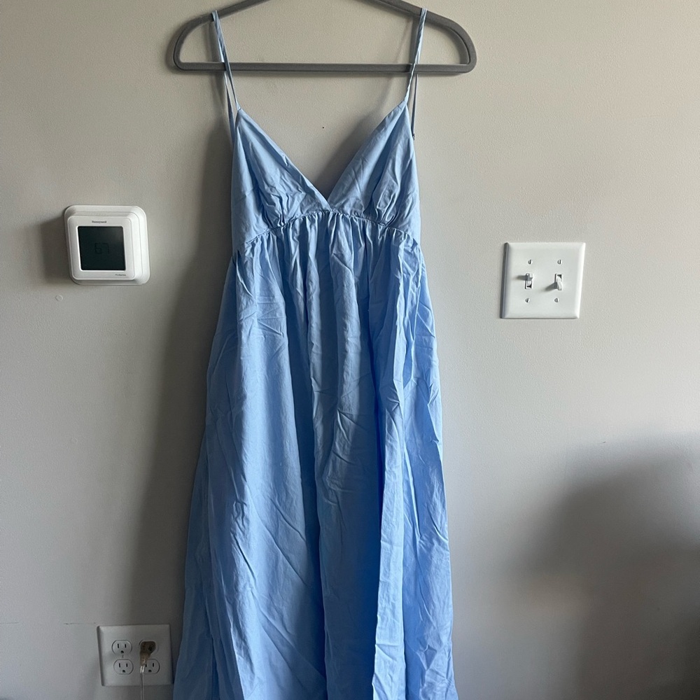 Commense Light Blue Spaghetti Strap Dress